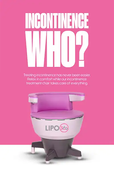 LIPO360 EMS Chair Can Help with Urinary Incontinence 2 Image of a urinary incontinence treatment seat Braintree